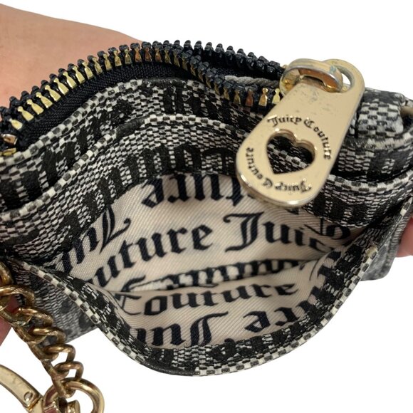JUICY COUTURE Love Actually Card Case Zip Wallet Keychain w/ Heart - Picture 8 of 9